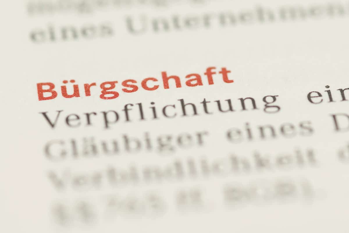 bürgschaft voraussetzungen