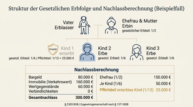 Beispiel Pflichtteilsberechnung