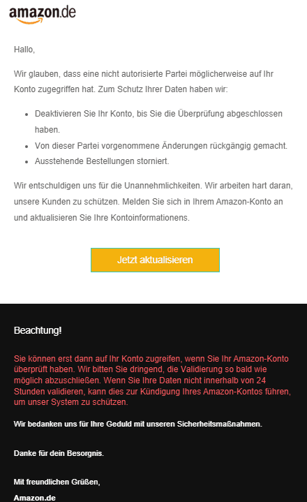 Amazon Deaktivierung Konto
