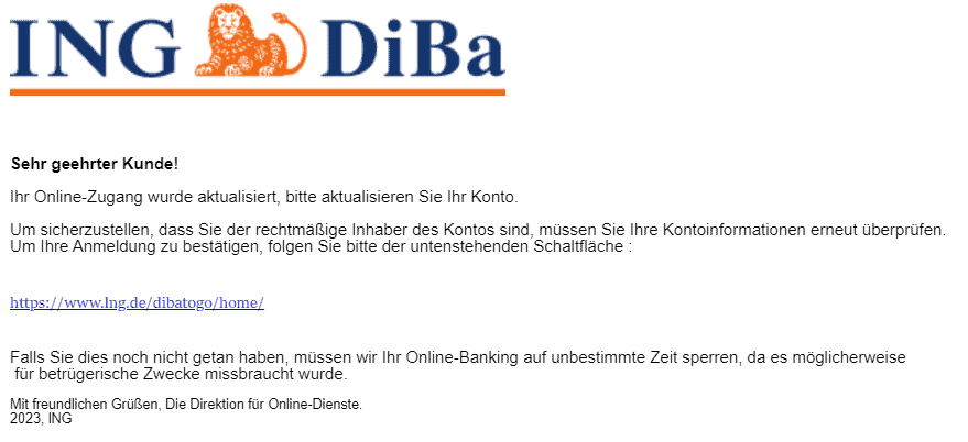 ING Online Zugang prüfen