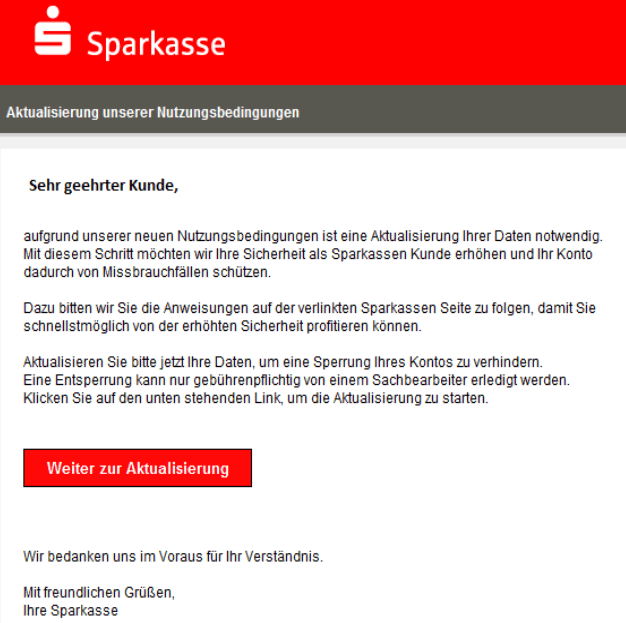 Sparkasse Aktualisierung Nutzungsbedingungen