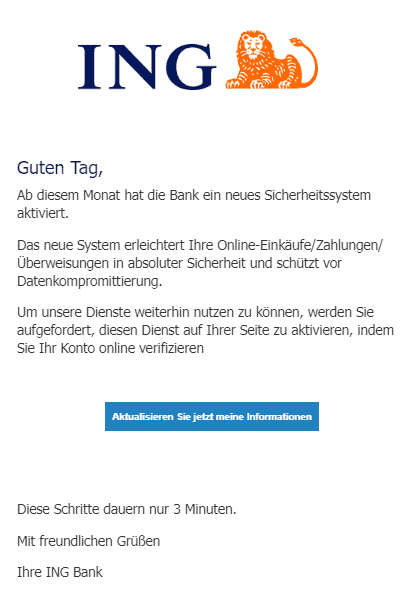 ING Aktivierung Sicherheitssystem