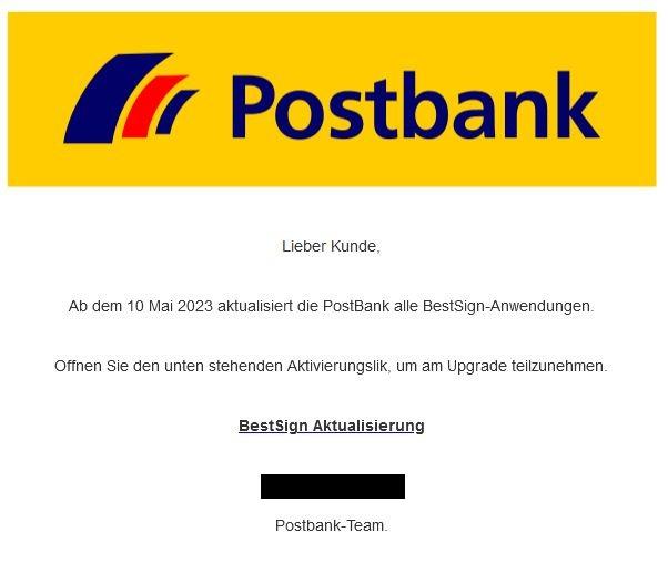 Postbank Upgrade BestSign App
