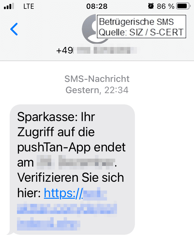 Sparkasse Zugriff PushTan endet