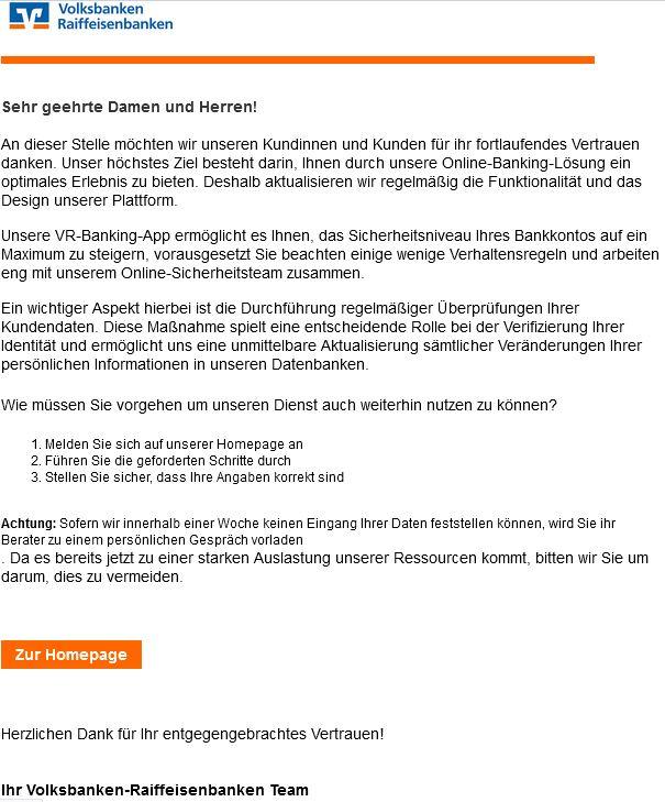Volksbank Sicherheit Online Banking