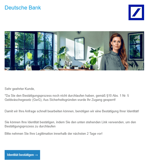 Deutsche Bank Geldwäsche Bestätigungsprozess