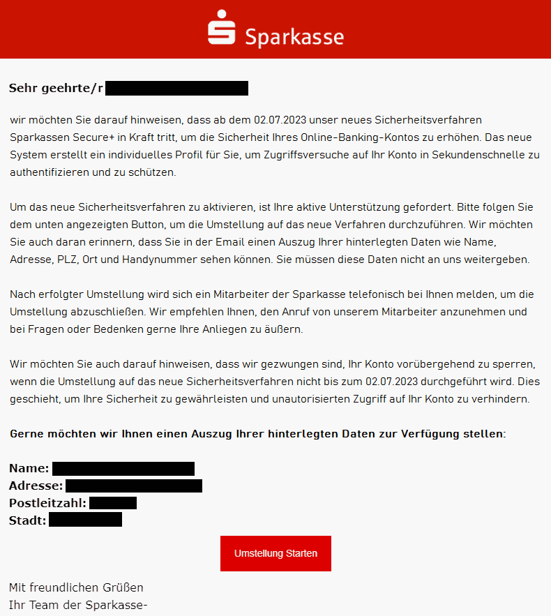 Sparkasse neues Sicherheitsverfahren Secure Plus