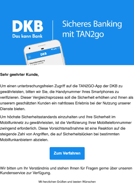 DKB TAN2go sicheres Banking