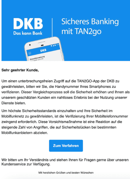 DKB Verifizierung Mobilfunknummer