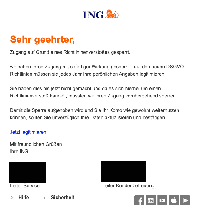 ING DSGVO Richtlinien