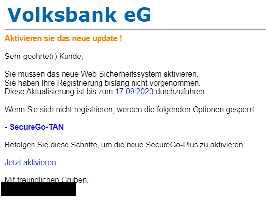 Volksbank SecureGo-Plus aktivieren