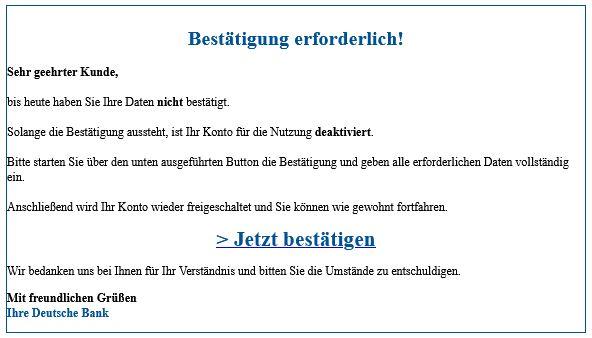 Deutsche Bank Konto freischalten