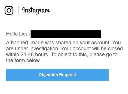 Instagram Account Schliessung