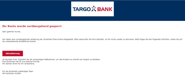Targobank Sicherheitsverletzung