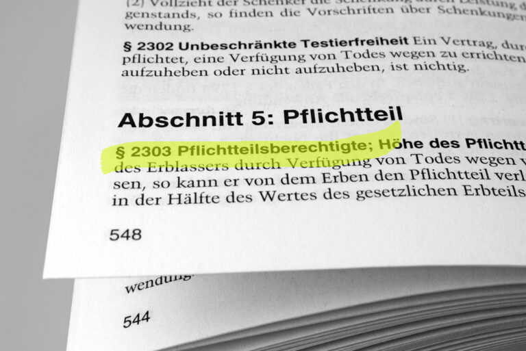 Pflichtteil und Auskunftsanspruch