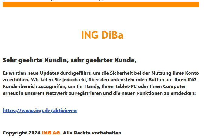 ING neues Update aktivieren
