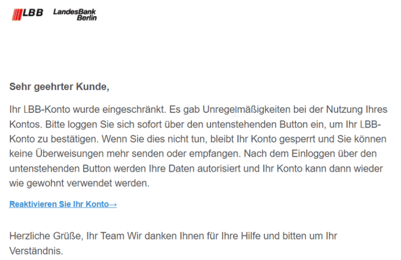 Landesbank Berlin Konto eingeschränkt