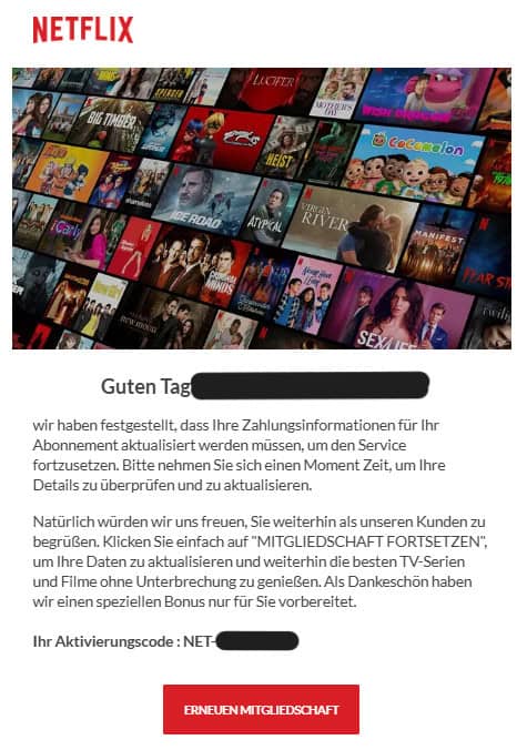 Netflix Mitgliedschaft erneuern