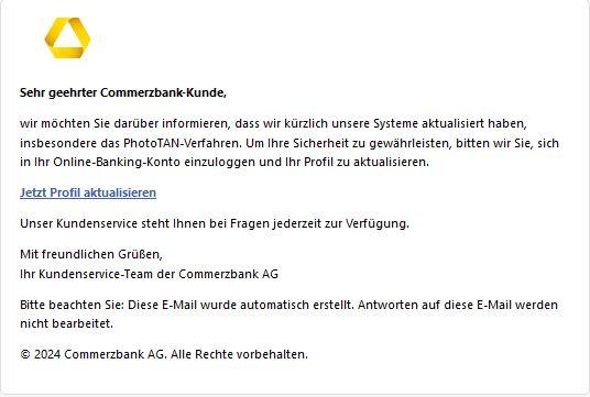 Commerzbank PhotoTan Aktualisierung