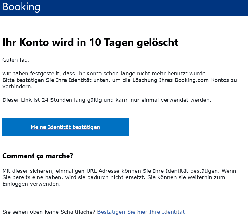 Booking.com Phishing