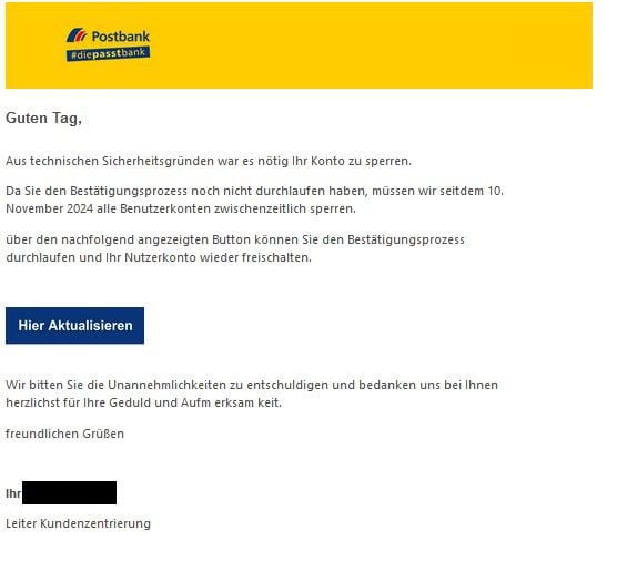 Postbank Phishing