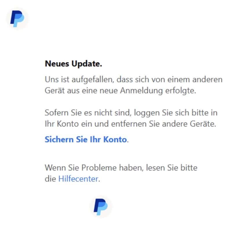 Phishing Paypal Mail/SMS