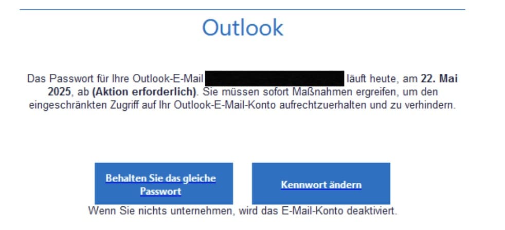Microsoft Outlook Phishing Mail/SMS