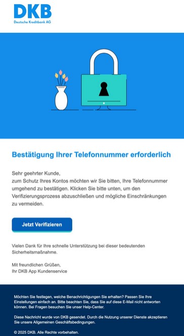 DKB Phishing E-Mail