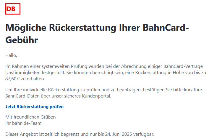Deutsche Bahn Phishing