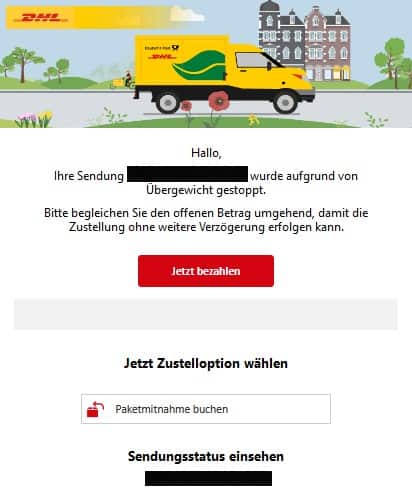 DHL Phishing E-Mail
