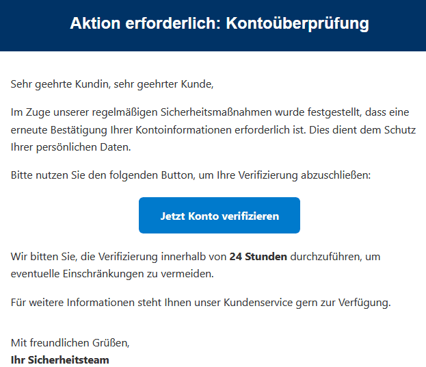 Paypal Phishing E-Mail