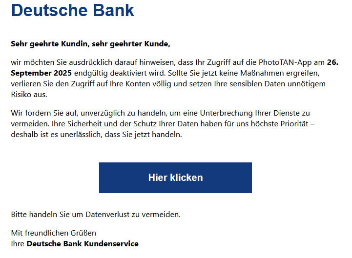 Deutsche Bank Phishing